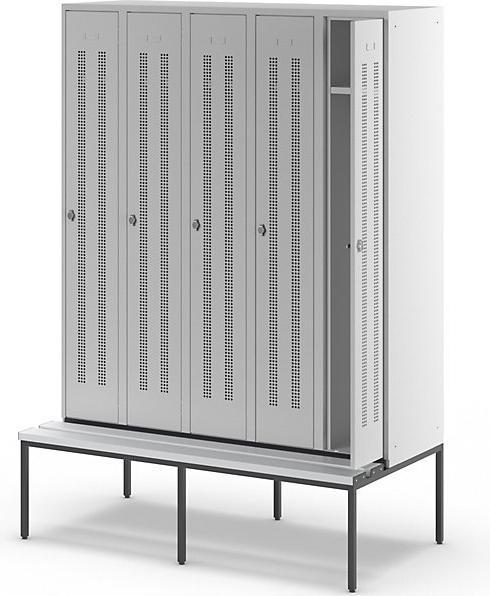 Actual product image Wolf Clothes locker with bench underneath (150 cm, 214 cm)