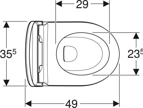 Actual product image Geberit iCon wall-mounted toilet set, Rimfree, incl. toilet seat, closed form, reduced projection, 5