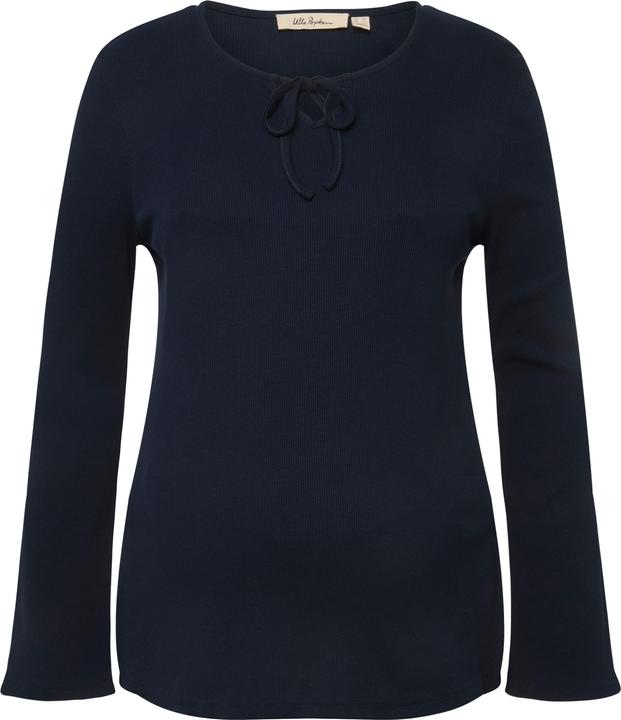 Immagine prodotto Ulla Popken Bellieva Longshirt, Rippjersey, Ausschnitt mit Bindeband, Stilfunktion, Langarm (50, 52)
