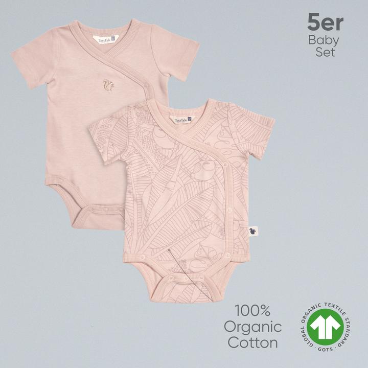Actual product image TotsTale Premium 5-teiliges Babyset aus Bio-Baumwolle – für Neugeborene – Hose, Mütze, Body u.m. (50, 56, 62, 68)