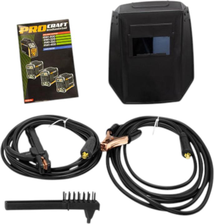 Actual product image Procraft industrial RWI-400 inverter welding machine 7 kW 20 - 200 A MMA + welding shield + wire