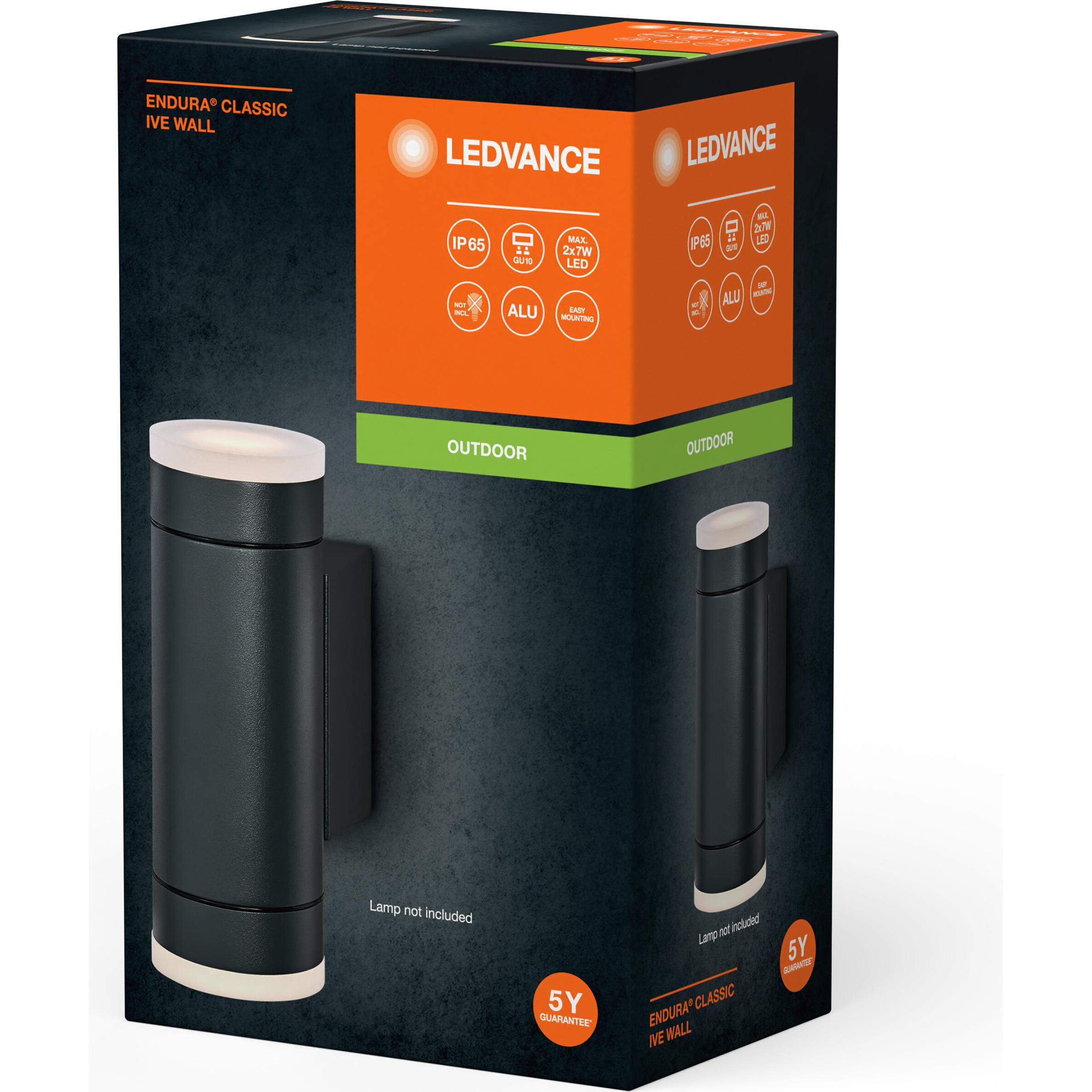 Thumbnail - Ledvance, Gartenbeleuchtung, Endura Classic IP65 GU10 Ive Wall Dark Gray (GU10, IP65)