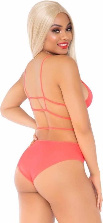 Actual product image Leg Avenue Top & Panty Coral With Straps (One size)