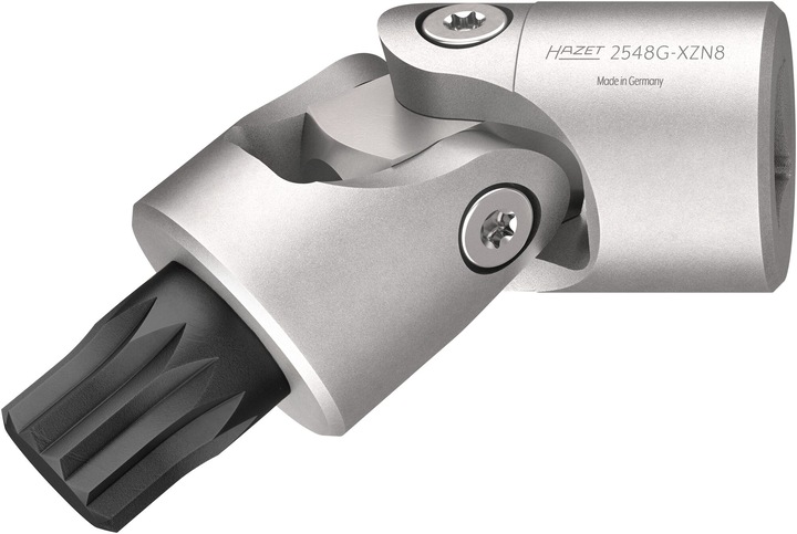 Actual product image HAZET Screwdriver joint socket 2548G-XZN8 ∙ Square, hollow 6.3 mm (1/4 inch) ∙ Internal serration p…