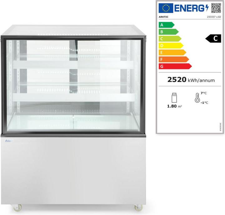 Produktbild Hendi Kühlvitrine mit 2 Regalen 300 l 230V 480W (300 l)
