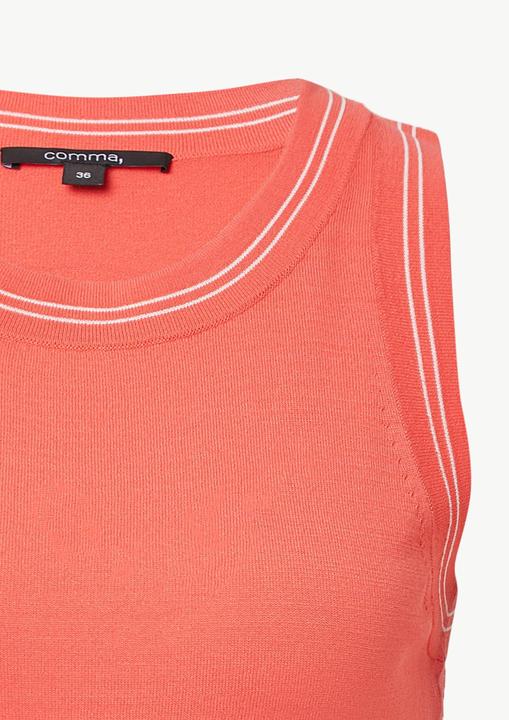 Produktbild Comma Strickpullunder Feinstrick-Top aus Viskosemix mit Kontrastdetails (48)