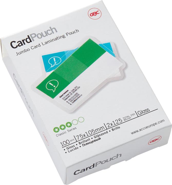 Actual product image GBC CARD POUCH - Hot Laminating Foil Pockets (A7, 100 pcs., 125 µm)