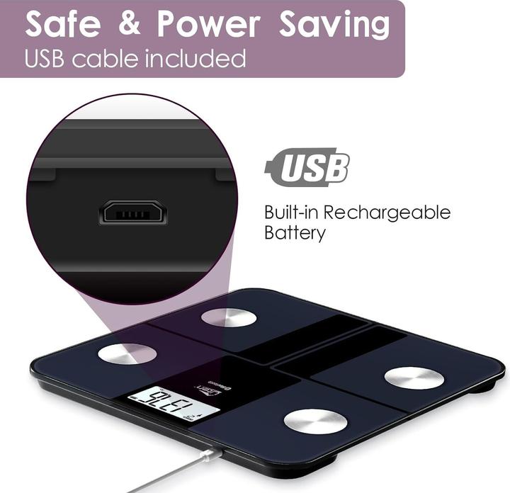 Immagine prodotto Uten Körperanalysewaage mit LCD-Display (180 kg)