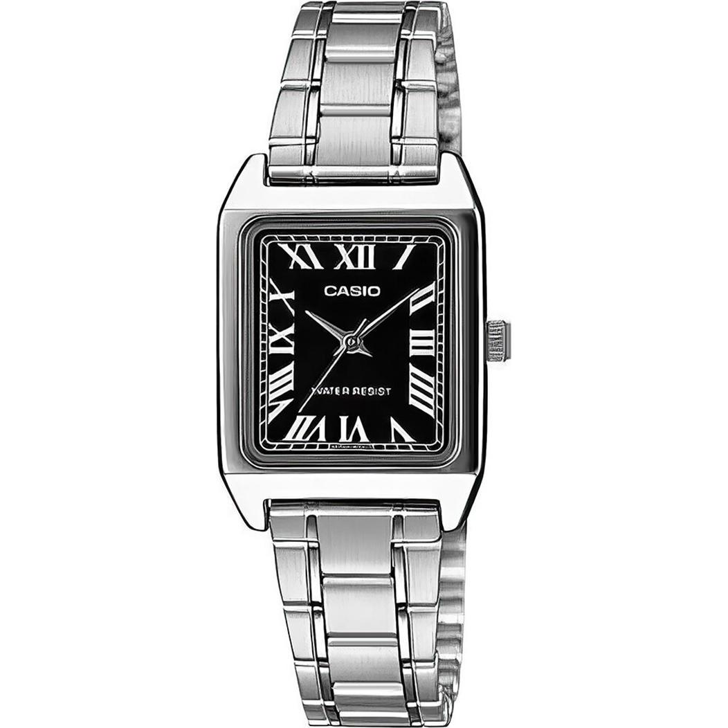 Casio, Armbanduhr, LTP-V007D-1B, Silber, Schwarz, (Analoguhr)