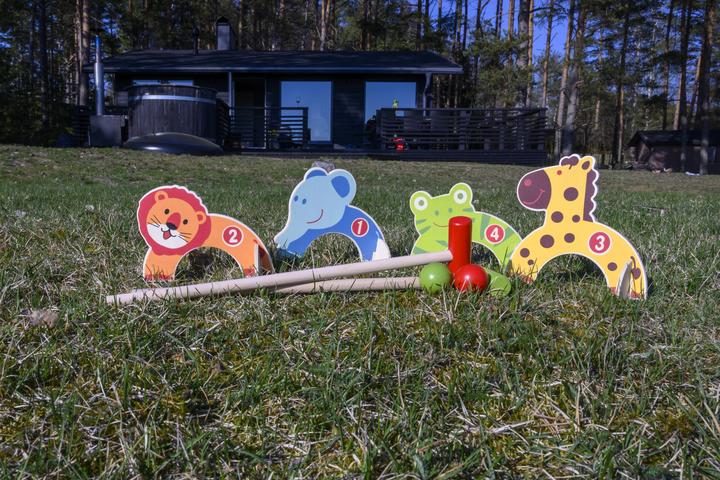 Image du produit Tactic Set de croquet animalier en bois