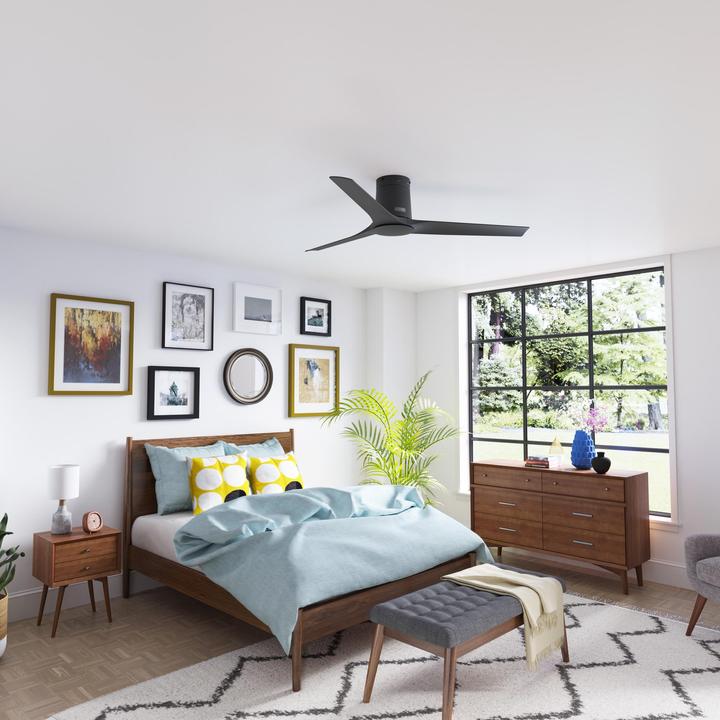 Produktbild Hunter Fans Deckenventilator Athens LP Schwarz mit Fernbedienung (43.70 dB)