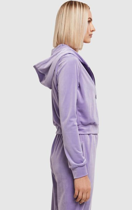 Produktbild Urban Classics Ladies Short Velvet Zip Hoody (XXL)