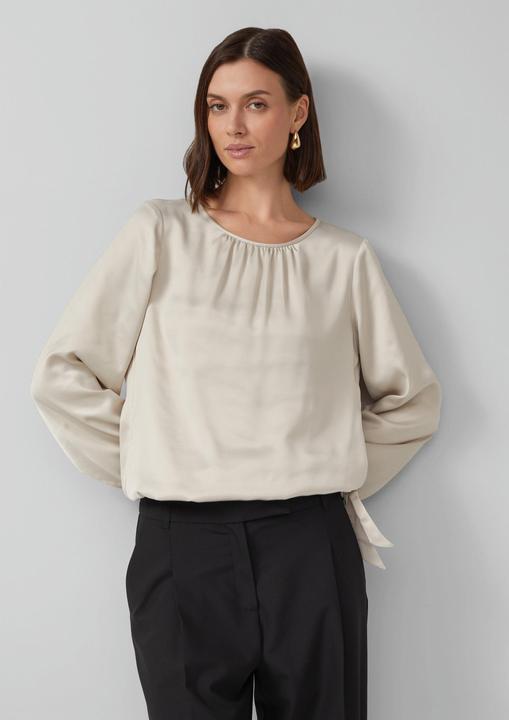 Immagine prodotto s.Oliver Bluse Satin-Bluse mit Binde-Detail am Saum (32)