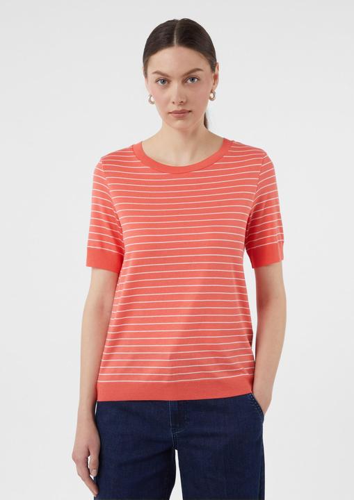 Produktbild Comma T-Shirt Gestreiftes T-Shirt mit Rippbündchen (44)