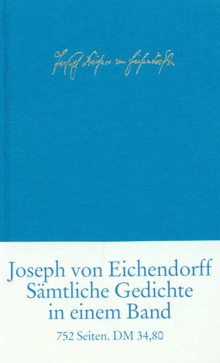 Produktbild Sämtliche Gedichte und Versepen (Deutsch, Joseph von Eichendorff, 2005)