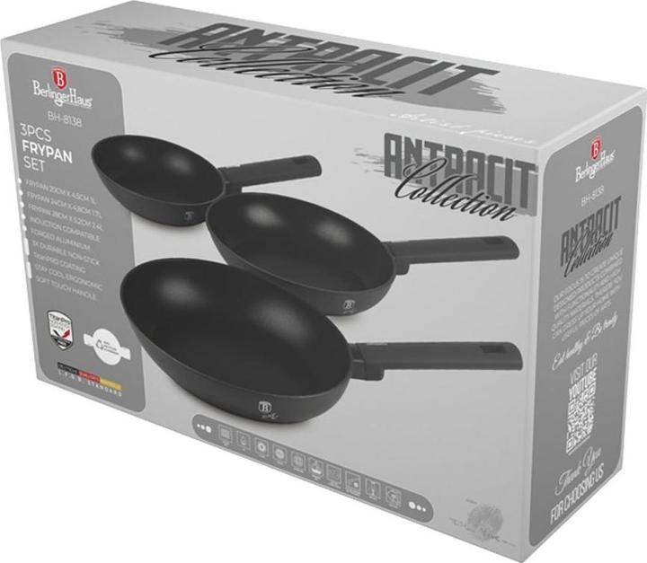 Image du produit BerlingerHaus Collection Anthracite (28 cm, Poêle à frire, Aluminium)