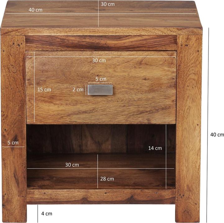 Produktbild FineBuy Nachttisch (40 x 40 x 30 cm)
