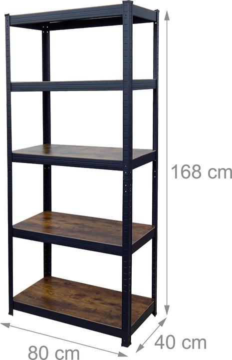 Actual product image Relaxdays Industrial Schwerlastregal 168x80x40 cm