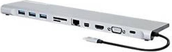 Actual product image Manhattan USB-C PD 11-in-1 docking station with MST for three monitors (USB-C, 4 Ports)