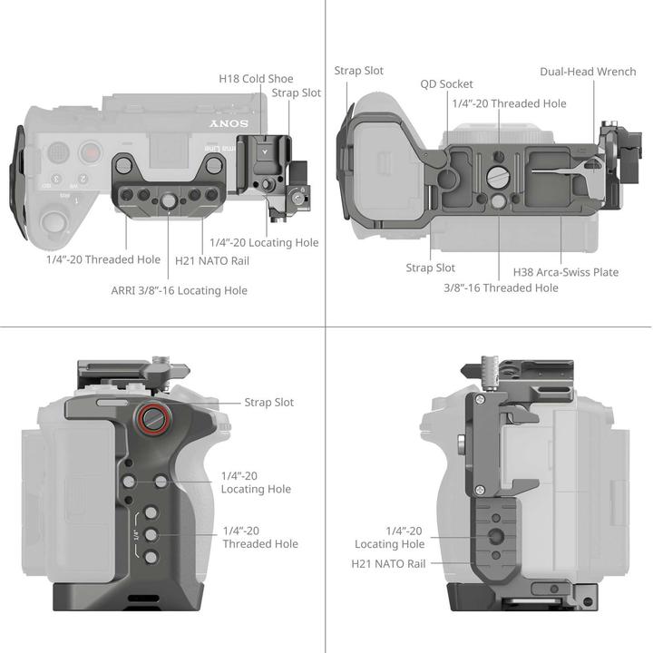 Productafbeelding SmallRig HawkLock kooiset met snelsluiting (Kooi)