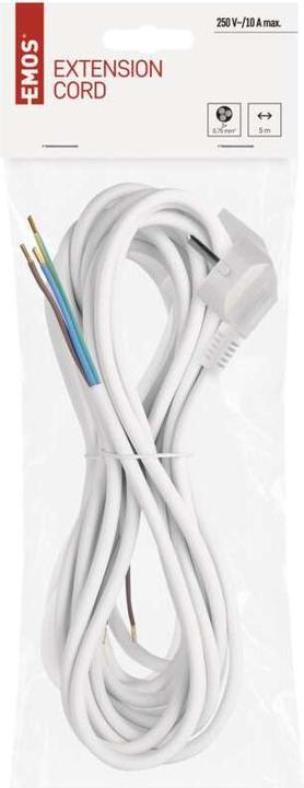 Produktbild Emos Netzkabel PVC 3x 0,75mm2, 5m, weiss (5 m)