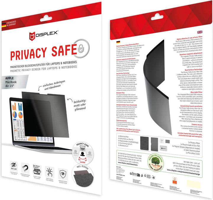 Actual product image Displex Privacy Safe, Laptop Blickschutzfilter (15", 3:2)
