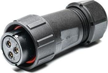 Actual product image RS PRO Circular connector Socket for cable mounting, 3-pin 30A, solder connection IP67