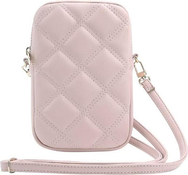 Image du produit Guess Portefeuille PU matelassé 4G Logo en métal - rose (Universel)