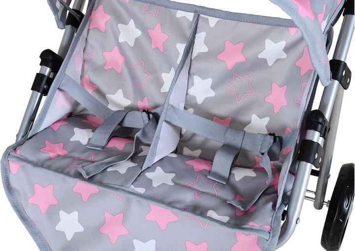 Actual product image Knorrtoys Zwillingspuppenwagen Duo - "star grey pink"