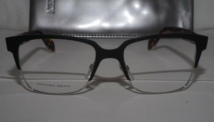 Actual product image Alexander McQueen RX Eyeglasses New Matte Black Havana AMQ 4257 8SM 53 17 140 (no correction)