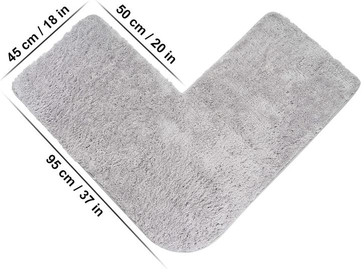 Produktbild Fluffy Badteppich für Eckduschen (95 x 95 cm)