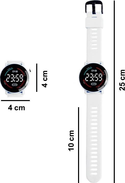 Produktbild Cbx M6 Sport LED-Digitaluhr mit Silikonarmband 12-Stunden-Anzeige Weiss (40 mm)