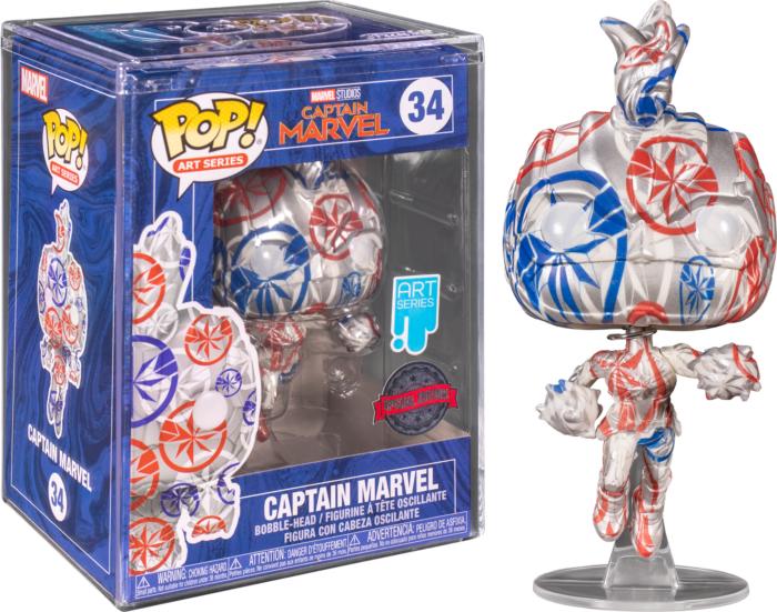 Actual product image Funko Pop! Marvel Art Series : Captain Marvel (34) Excl.