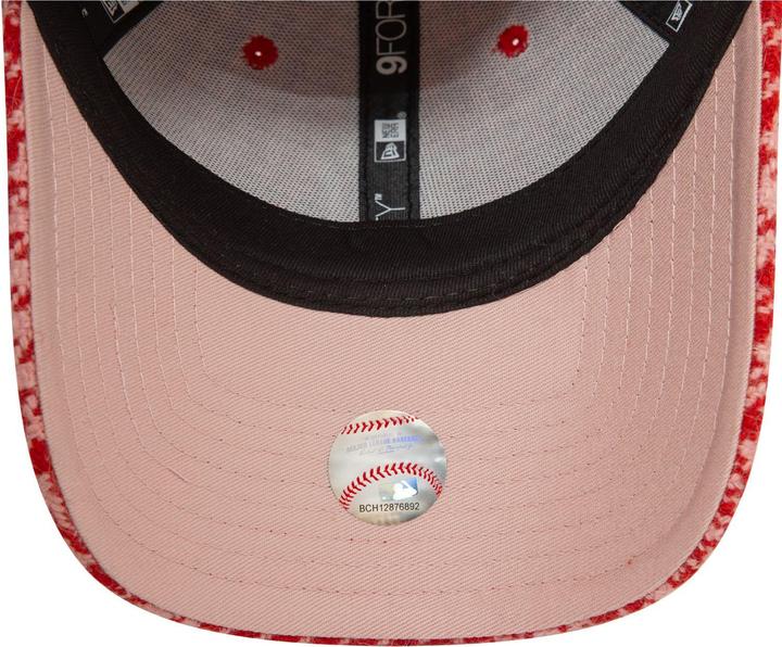 Actual product image New Era 9Forty Ladies Cap - HOUNDSTOOTH NY Yankees pink red