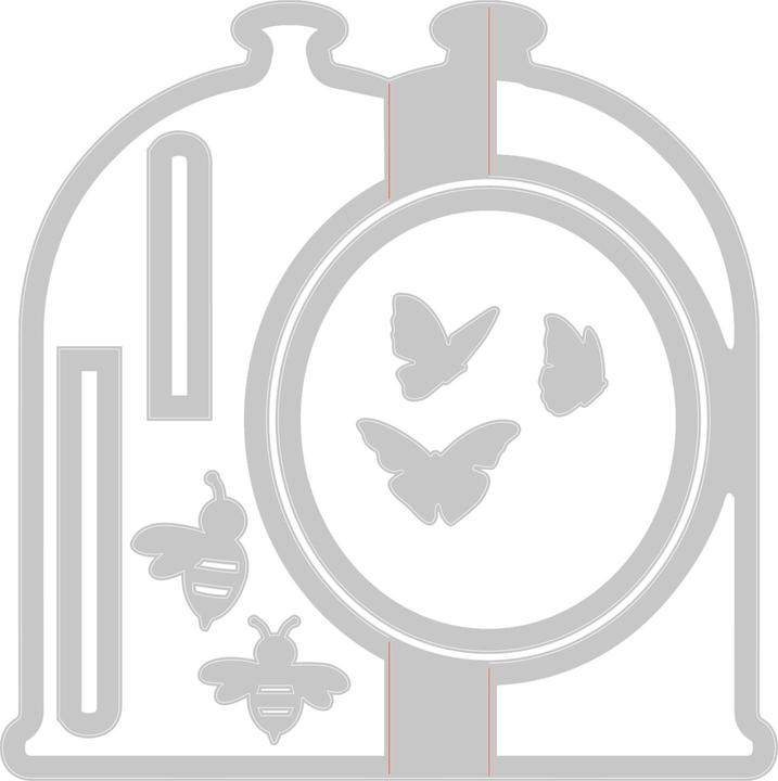 Actual product image Sizzix Thinlits punching template "Card, Bell Jar"