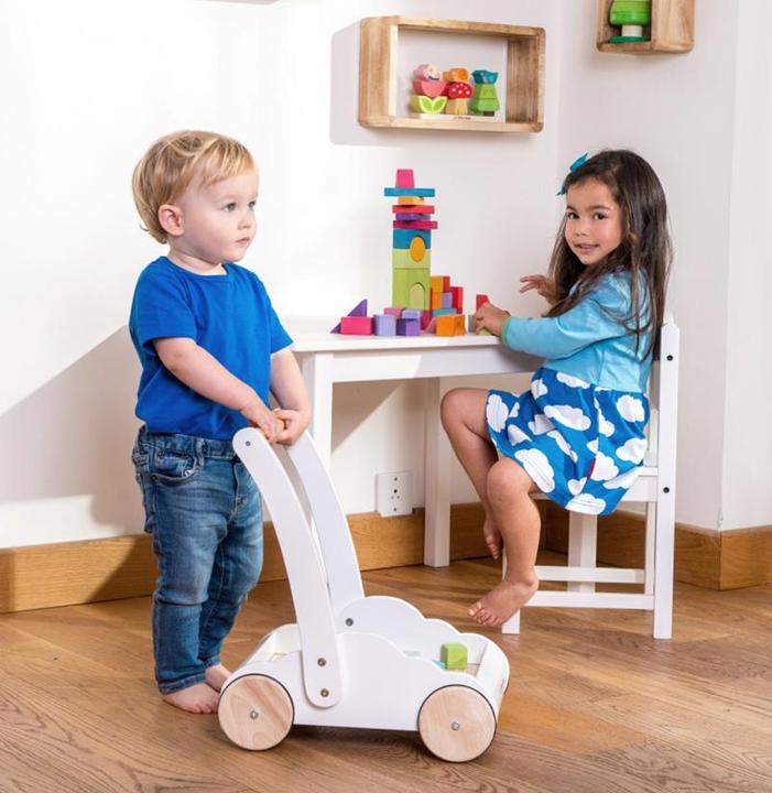 Actual product image Le Toy Van Baby walker with blocks in rainbow colours