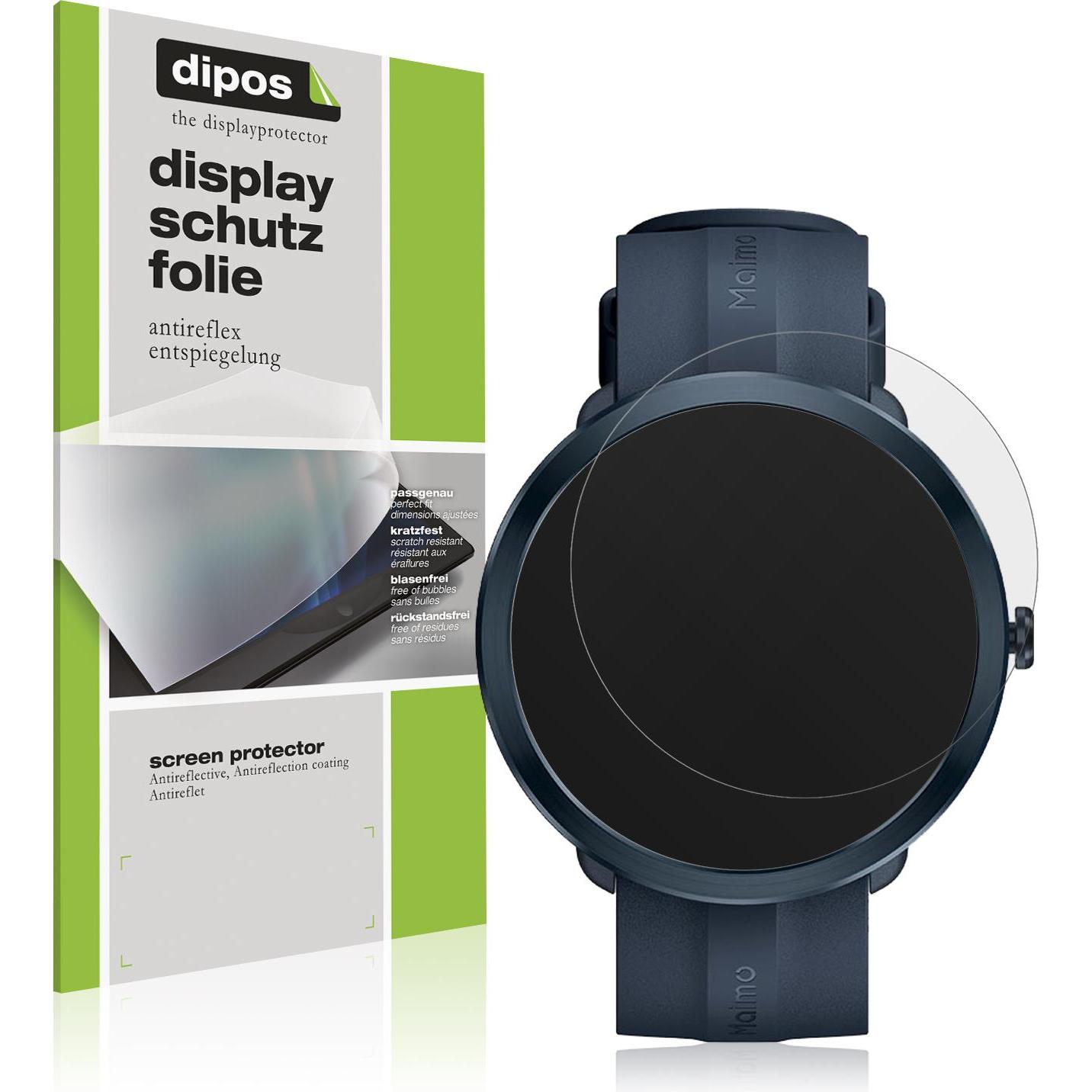 Dipos Displayschutzfolie Antireflex, Smartwatch Schutzfolie, Transparent