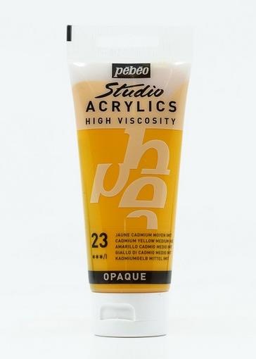 Actual product image Pebeo Studio Acrylics Fine Acrylic (Cadmium yellow Medium Imit., 100 ml)