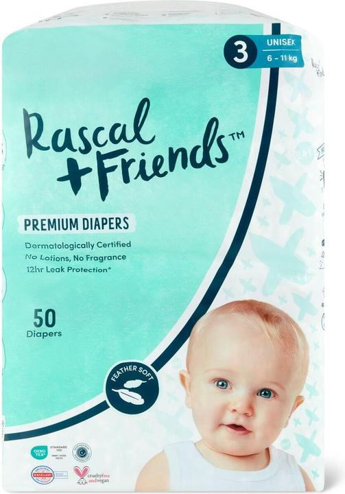 Image du produit Rascals Couches premium (Taille 3, Pack, 50 pièce(s))
