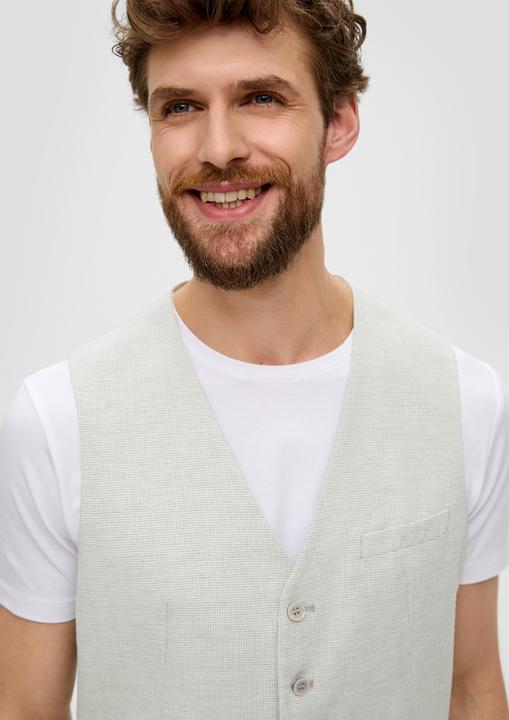 Actual product image S.Oliver Indoor-Weste s.O PURE: Anzugweste aus Leinenmix (50)