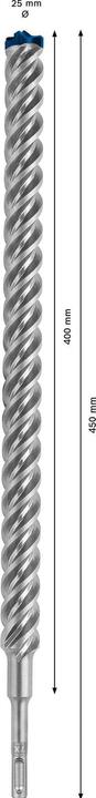 Immagine prodotto Bosch Professional Zubehör Punta per martello EXPERT SDS plus-7X, 25 x 400 x 450 mm (25 millimetri)