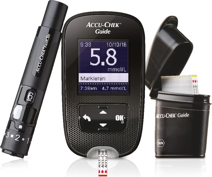 Produktbild Accu-Chek Guide Set mmol/l inkl. 10 Tests (Blutzuckermessgerät)
