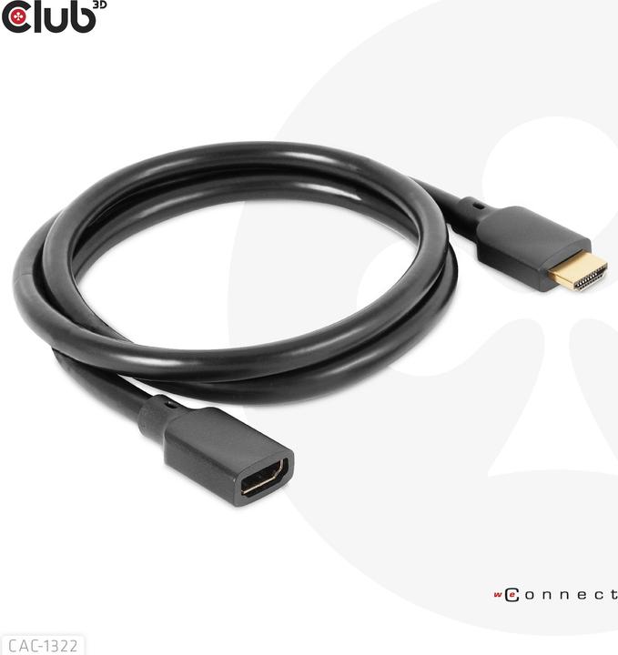 Image du produit Club 3D HDMI (type A) - HDMI (type A) (1 m, HDMI, 2.1)