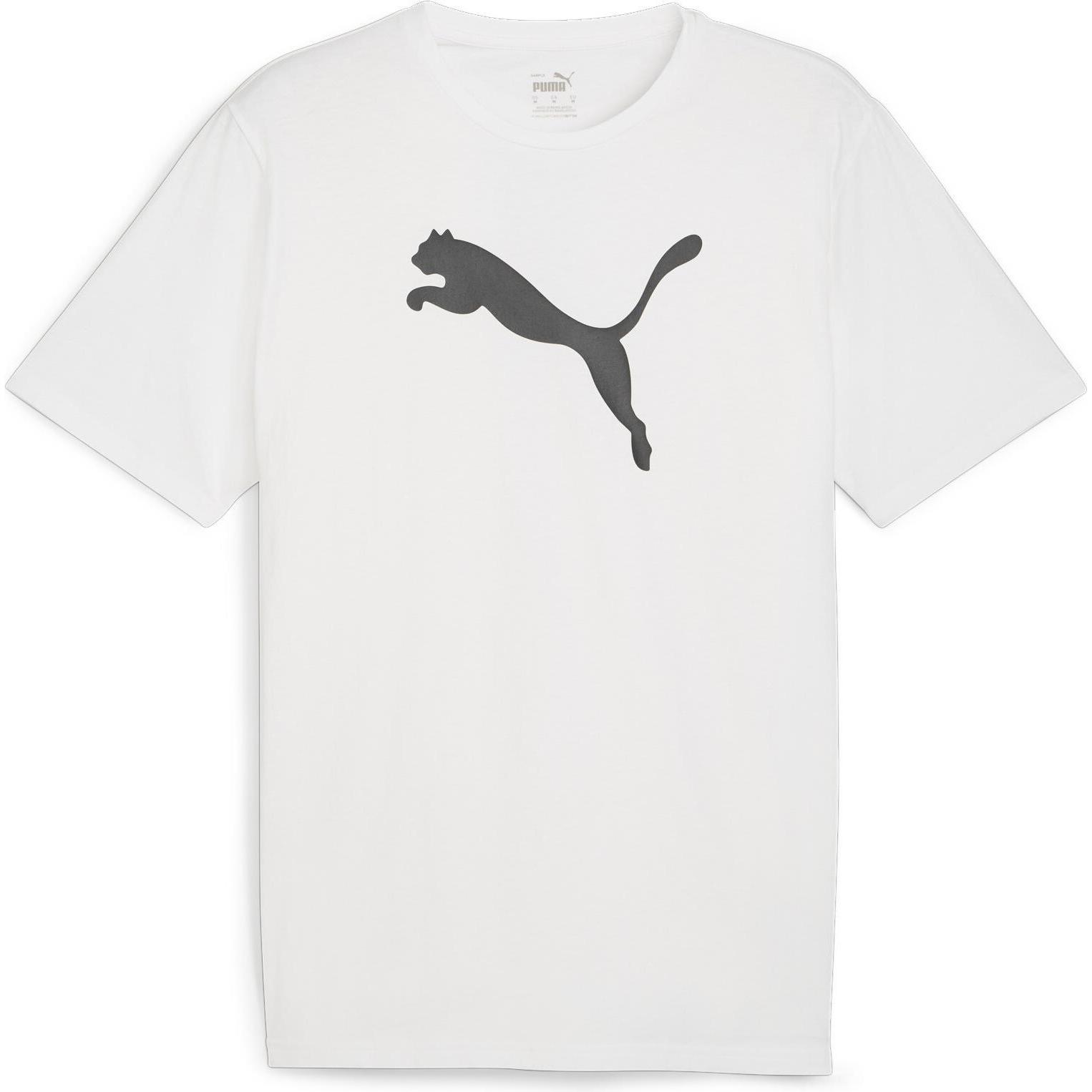 Puma, Herren, Sportshirt, teamRISE Logo Jersey Cotton (M), Weiss, M