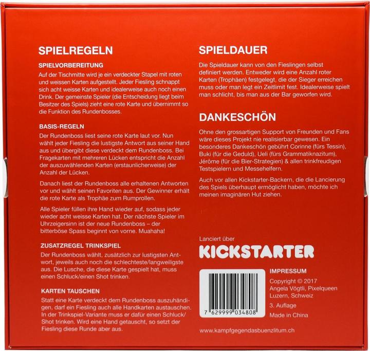 Produktbild Kampfhummel Kampf gegen Das Bünzlitum (Deutsch, Schweizerdeutsch, 3 - 10 Spieler)