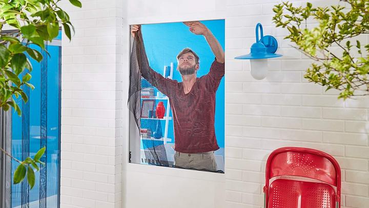 Immagine prodotto tesa Zanzariera COMFORT per finestre, con nastro velcro, autoadesiva, senza forare (130 x 150 cm)