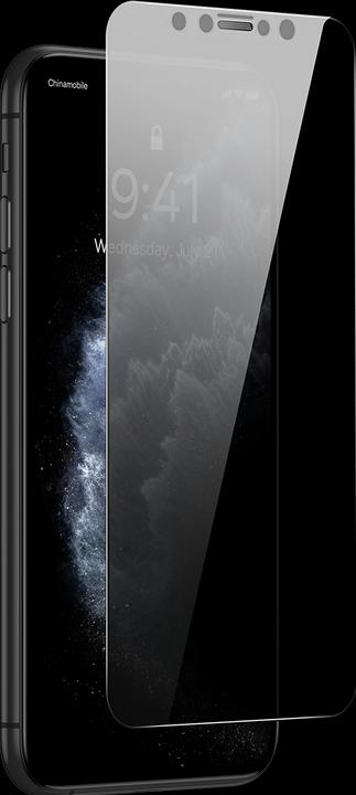 Actual product image Baseus 0.3mm Full-Coverage Privacy Protection Crystal Tempered Glass Screen Protector with Dust Filter for (1 Piece, Apple iPhone XS Max)