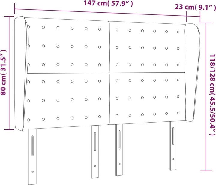 Produktbild vidaXL Kopfteil (147 x 23 x 128 cm)