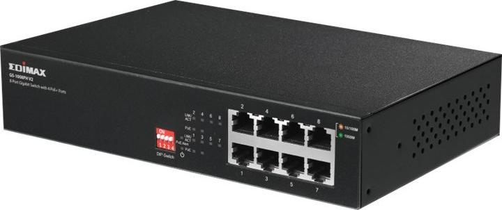 Image du produit edimax Commutateur 8x GE GS-1008PL V2 8xPOE (8 ports)