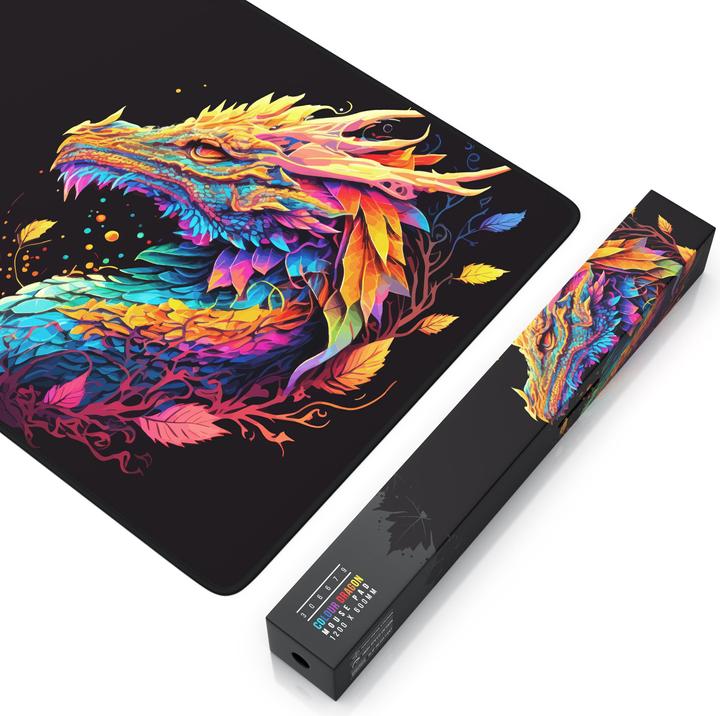 Produktbild Titanwolf Gaming Mauspad, XXXL Speed Mausmatte 1200 x 600 mm, Geschwindigkeit & Präzision, Color Dragon (XXL)